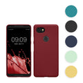 kwmobile Hülle kompatibel mit Google Pixel 2 XL Hülle - weiches TPU Silikon Case - Cover geeignet für kabelloses Laden - Petrol matt Petrol matt  