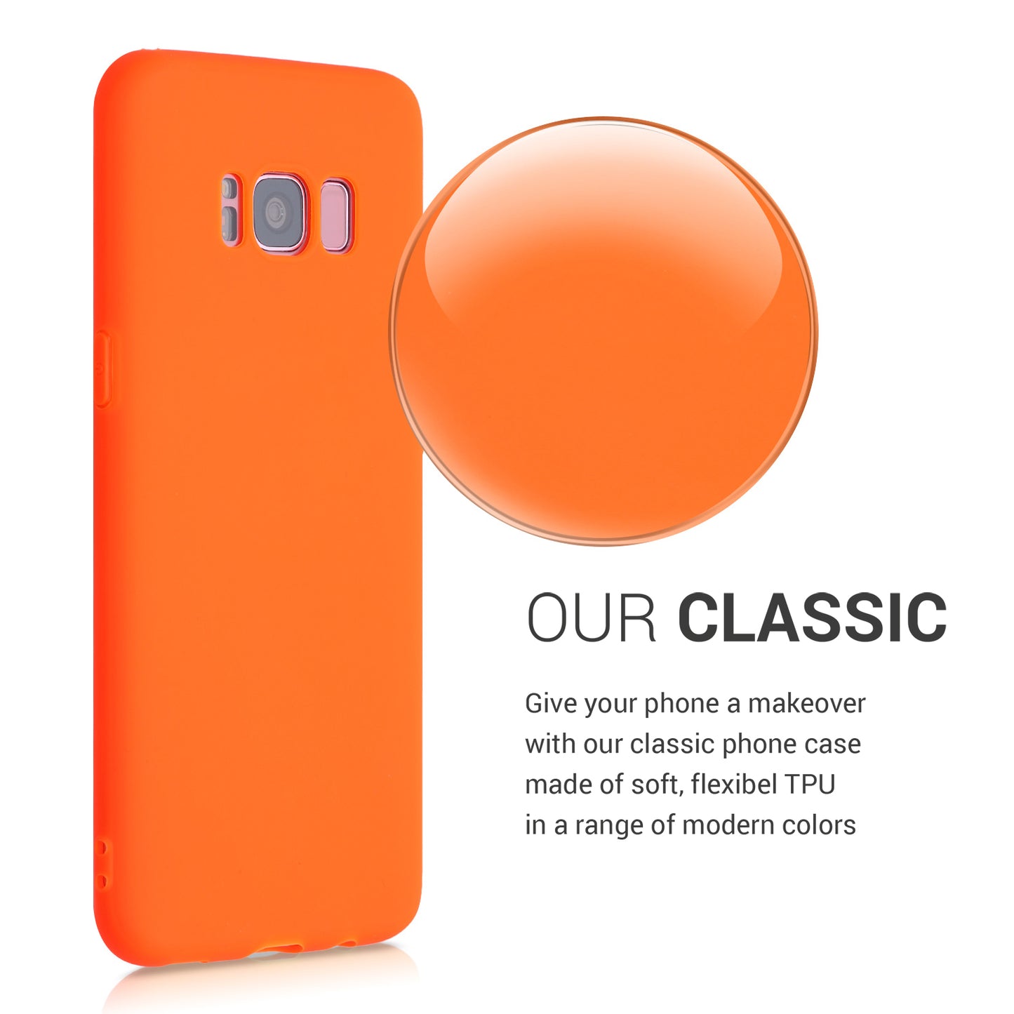 kwmobile Phone Case for Samsung Galaxy S8 Case - Wireless Charging - Protective Cover