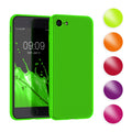 kwmobile Hülle kompatibel mit Apple iPhone SE (2022) / iPhone SE (2020) / iPhone 8 / iPhone 7 Hülle - weiches TPU Silikon Case - Cover geeignet für kabelloses Laden - Neon Violett Neon Violett  