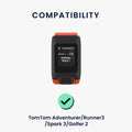 kwmobile Silicone Watch Strap for TomTom Adventurer/Runner 3/Spark 3/Golfer 2 Wristband Replacement Strap for Fitness Tracker Smartwatch