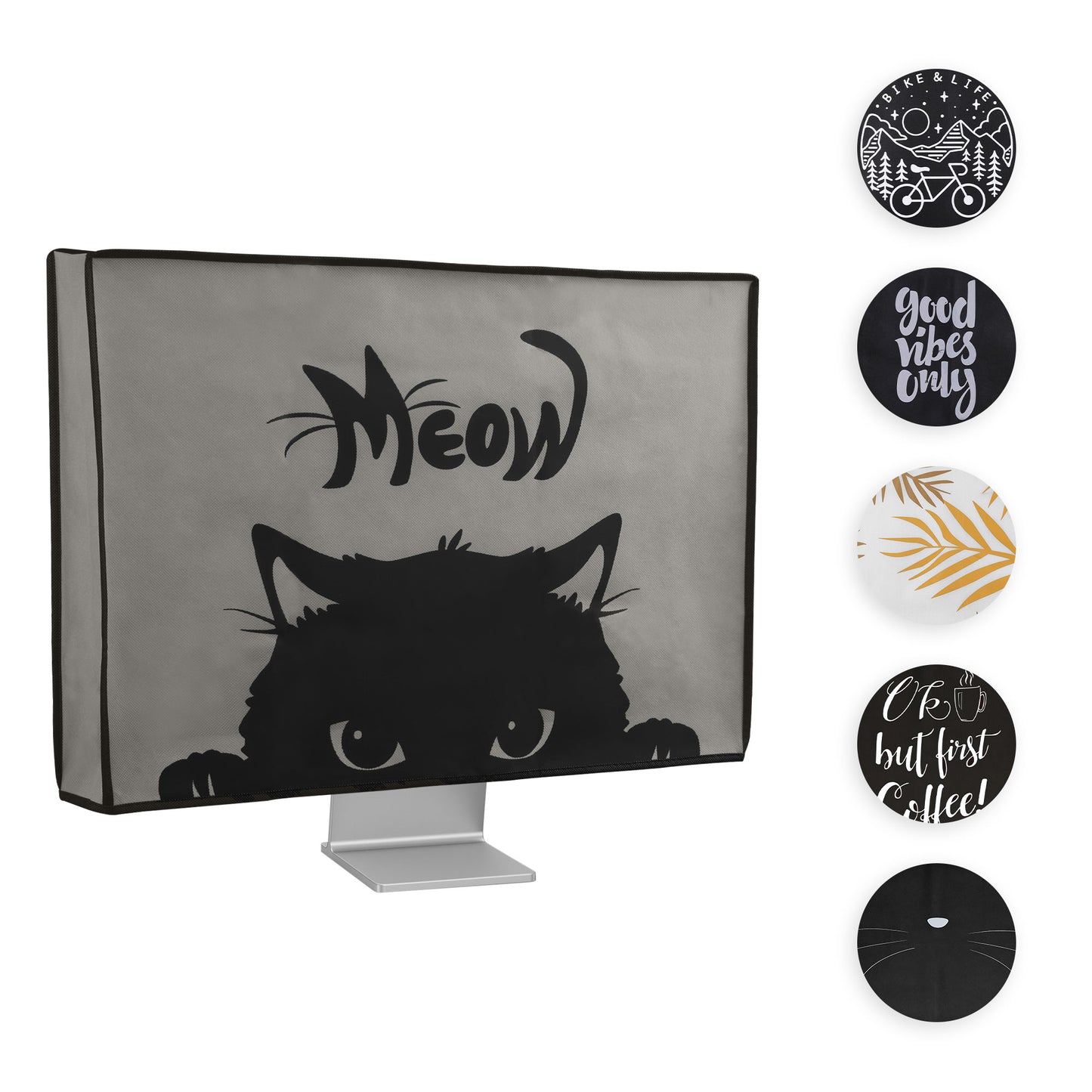 kwmobile 20-22" Monitor Hülle - PC Bildschirm Schutzhülle für 20-22" Monitor - Computer Cover Case Schwarz  [dsg16]