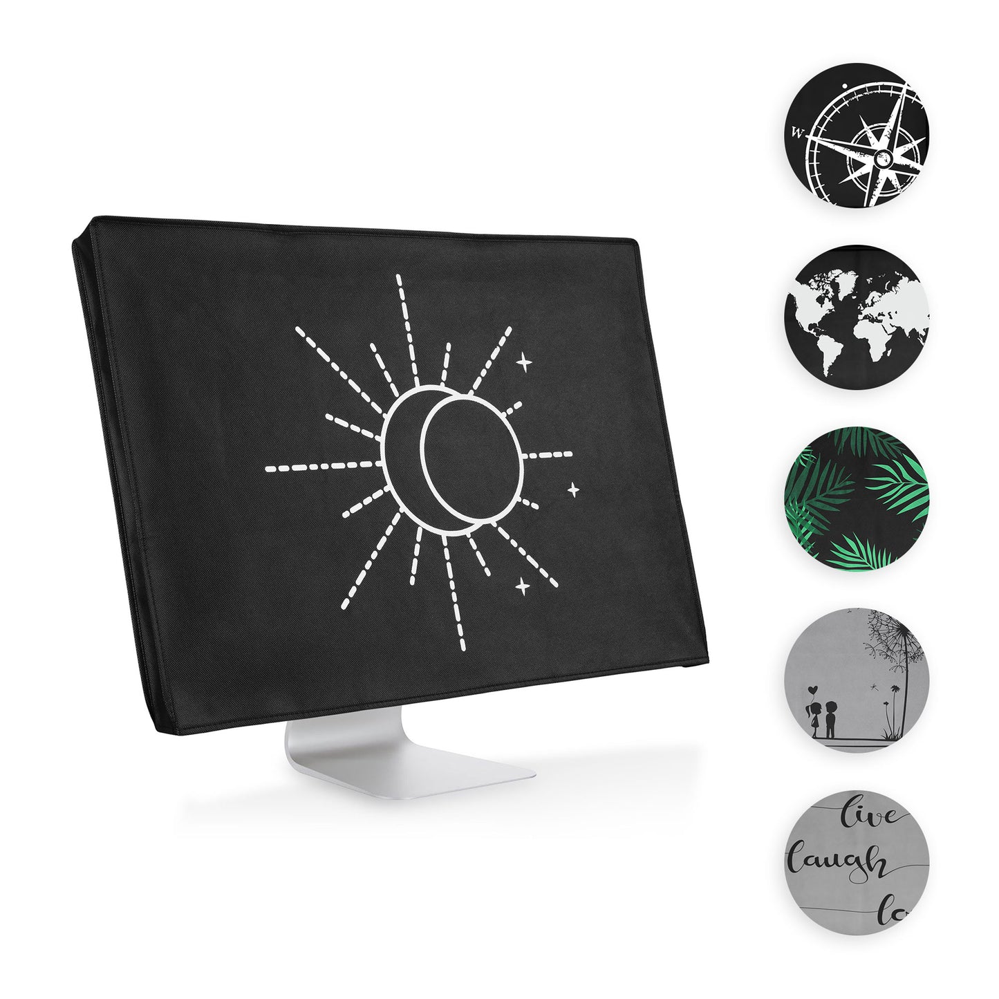 kwmobile 24-26" Monitor Hülle - PC Bildschirm Schutzhülle für 24-26" Monitor - Computer Cover Case Gelb  [dsg99]