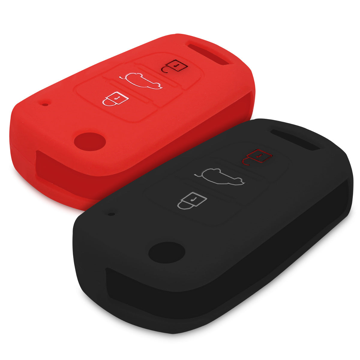 kwmobile Car Key Cover compatible with Hyundai 3-Button Folding Car Key