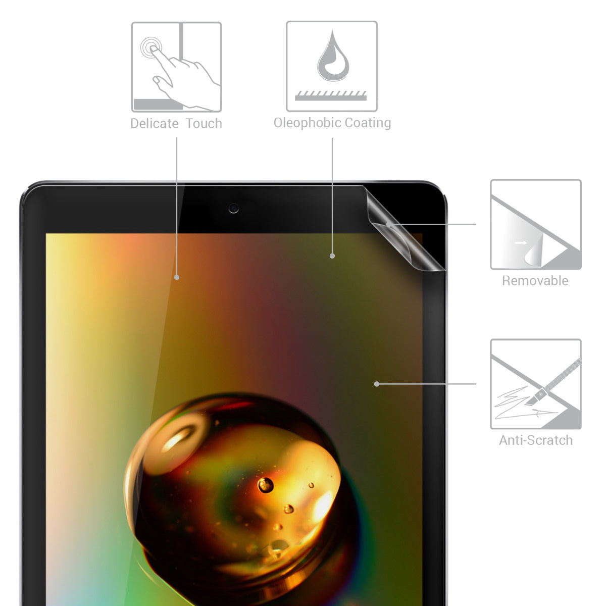 2x screen protector compatible with Apple iPad 9.7 (2017 / 2018)