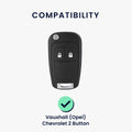 kwmobile Car Key Cover Compatible with Opel Chevrolet 2-Button Flip Car Key - Key Fob Cover
