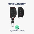 Faux Leather Case compatible with Hyundai Kia Car Key