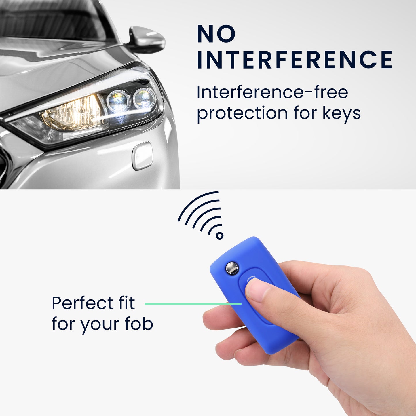 kwmobile Car Key Cover Compatible with Peugeot Citroen 2-Button Foldable Car Key
