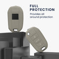 kwmobile Car Key Cover Compatible with Peugeot Citroen 3 Button Folding Car Key - Key Fob Cover