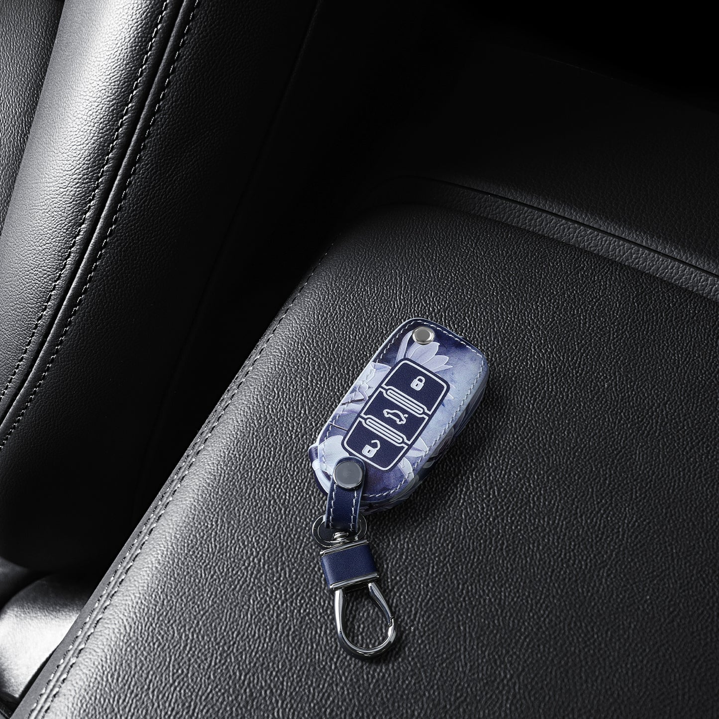 kwmobile Car Key Case Compatible with VW Skoda Seat 3-Button Car Key Protective Cover