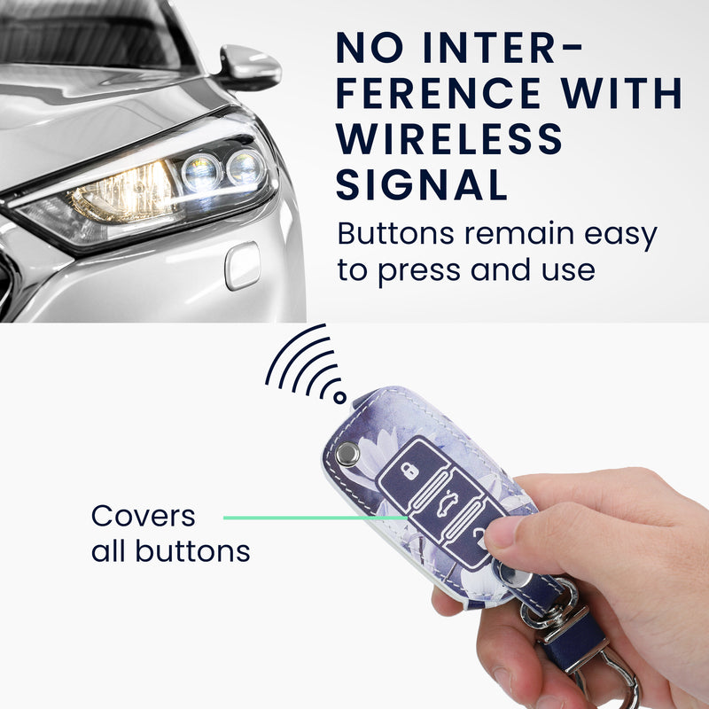 kwmobile Car Key Case Compatible with VW Skoda Seat 3-Button Car Key Protective Cover