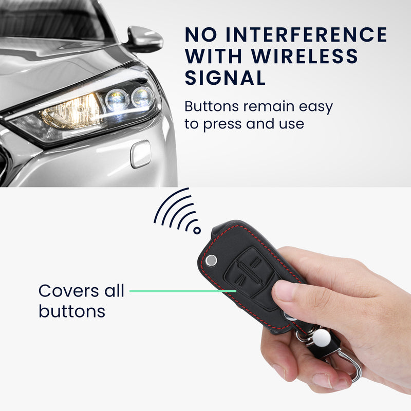 Faux Leather Case Compatible with Opel Vauxhall Car Key