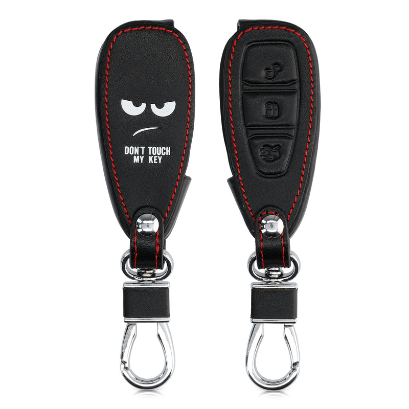 kwmobile Car Key Cover compatible with Ford 3-Button Car Key Keyless Go - Protective Case Key Fob Cover Don't touch my Key