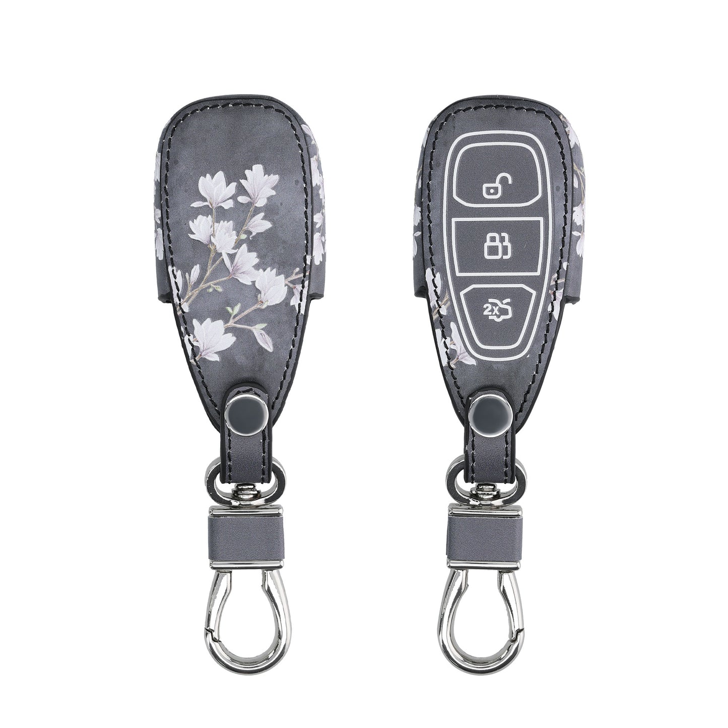 kwmobile Car Key Cover compatible with Ford 3-Button Car Key Keyless Go - Protective Case Key Fob Cover Don't touch my Key