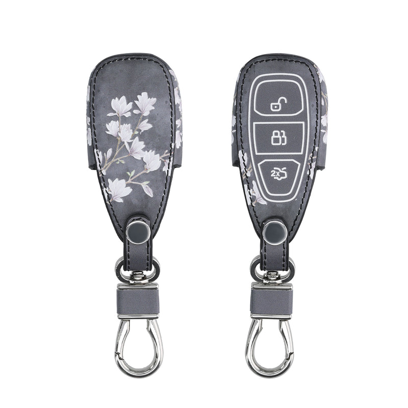 kwmobile Car Key Cover compatible with Ford 3-Button Car Key Keyless Go - Protective Case Key Fob Cover Don't touch my Key