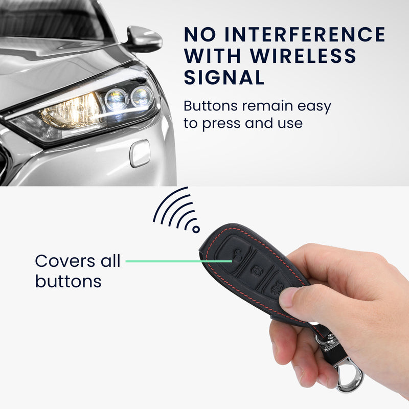 kwmobile Car Key Cover compatible with Ford 3-Button Car Key Keyless Go - Protective Case Key Fob Cover Don't touch my Key