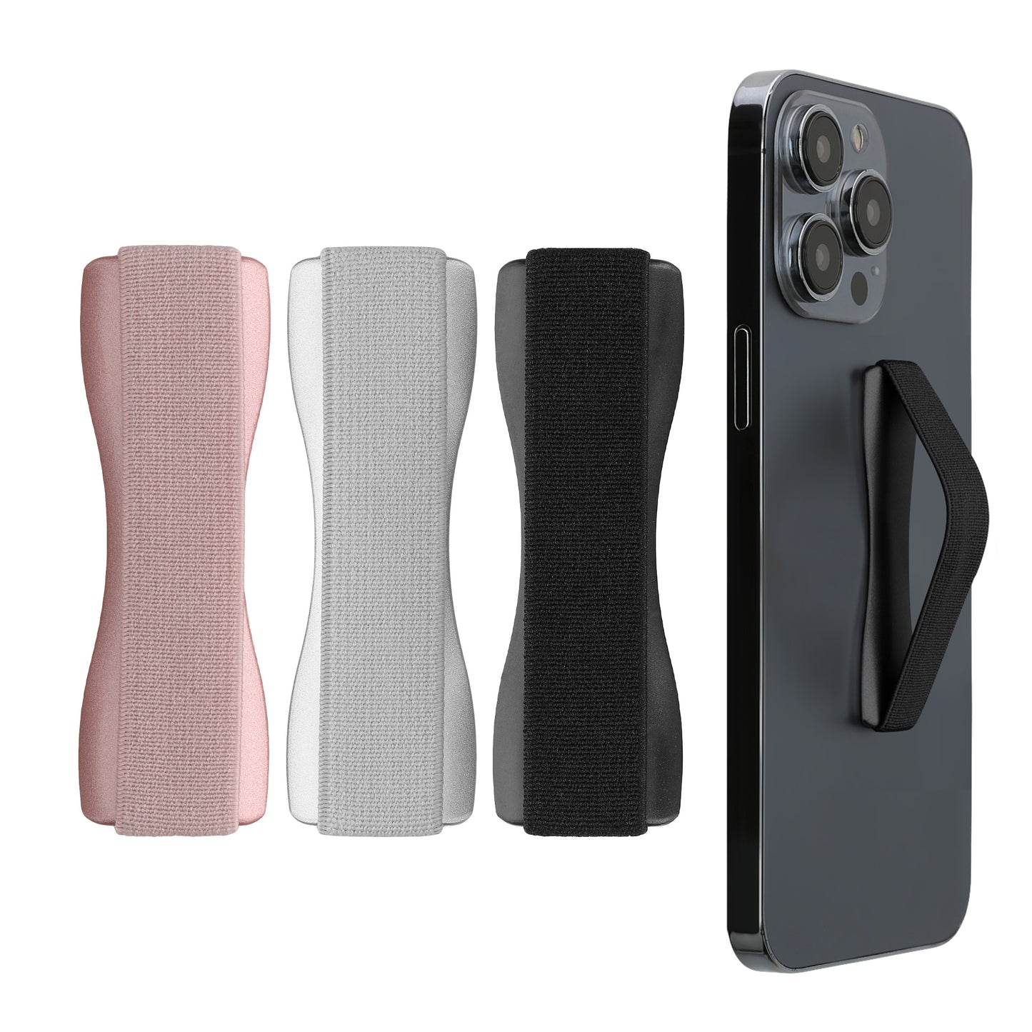 kwmobile Smartphone Finger Holder Set - Mobile Phone Grip Holder One-Hand Operation - 3x Mobile Phone Holder