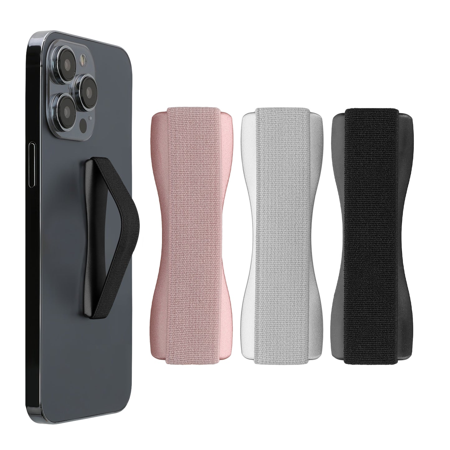 kwmobile Smartphone Finger Holder Set - Mobile Phone Grip Holder One-Hand Operation - 3x Mobile Phone Holder