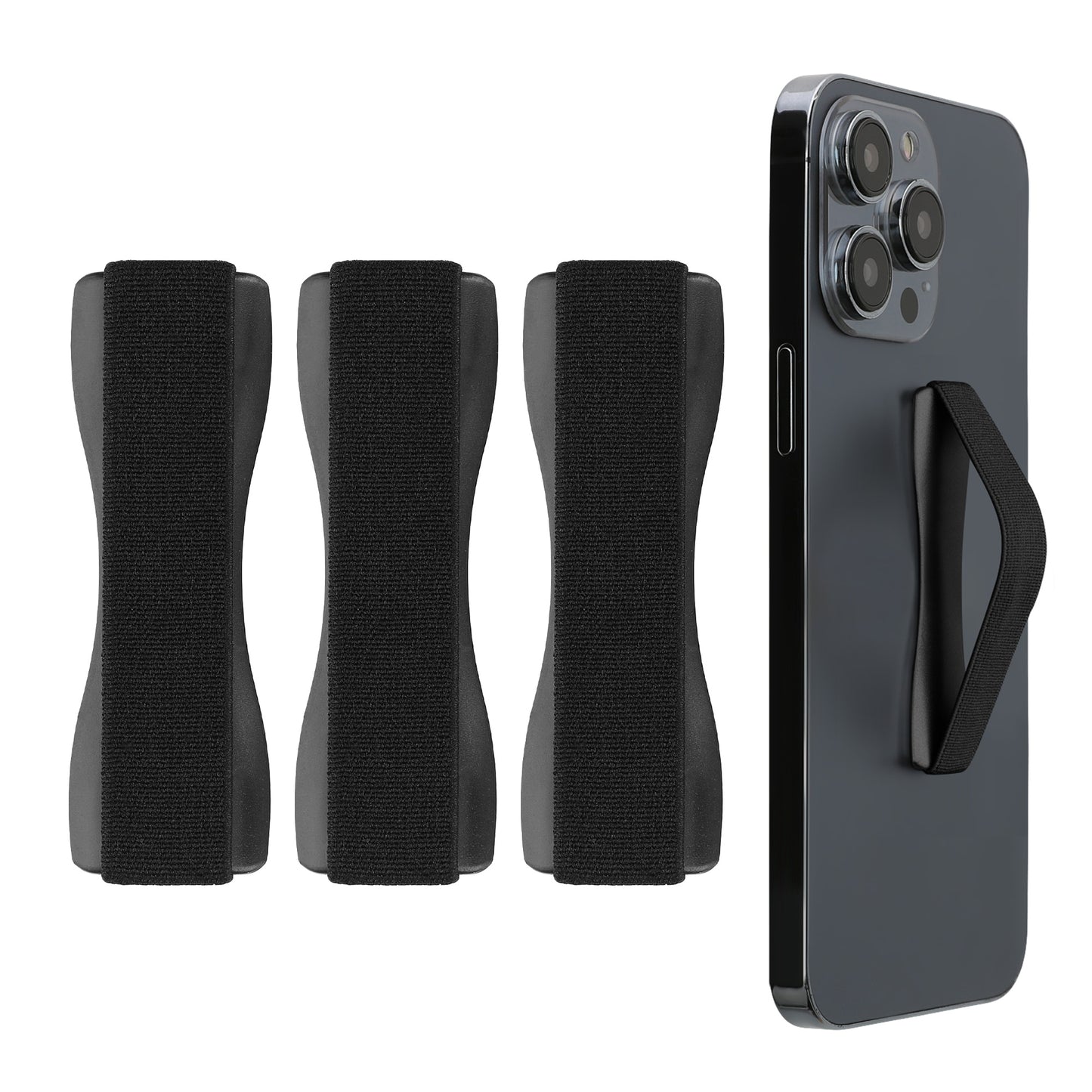 kwmobile Smartphone Finger Holder Set - Mobile Phone Grip Holder One-Hand Operation - 3x Mobile Phone Holder