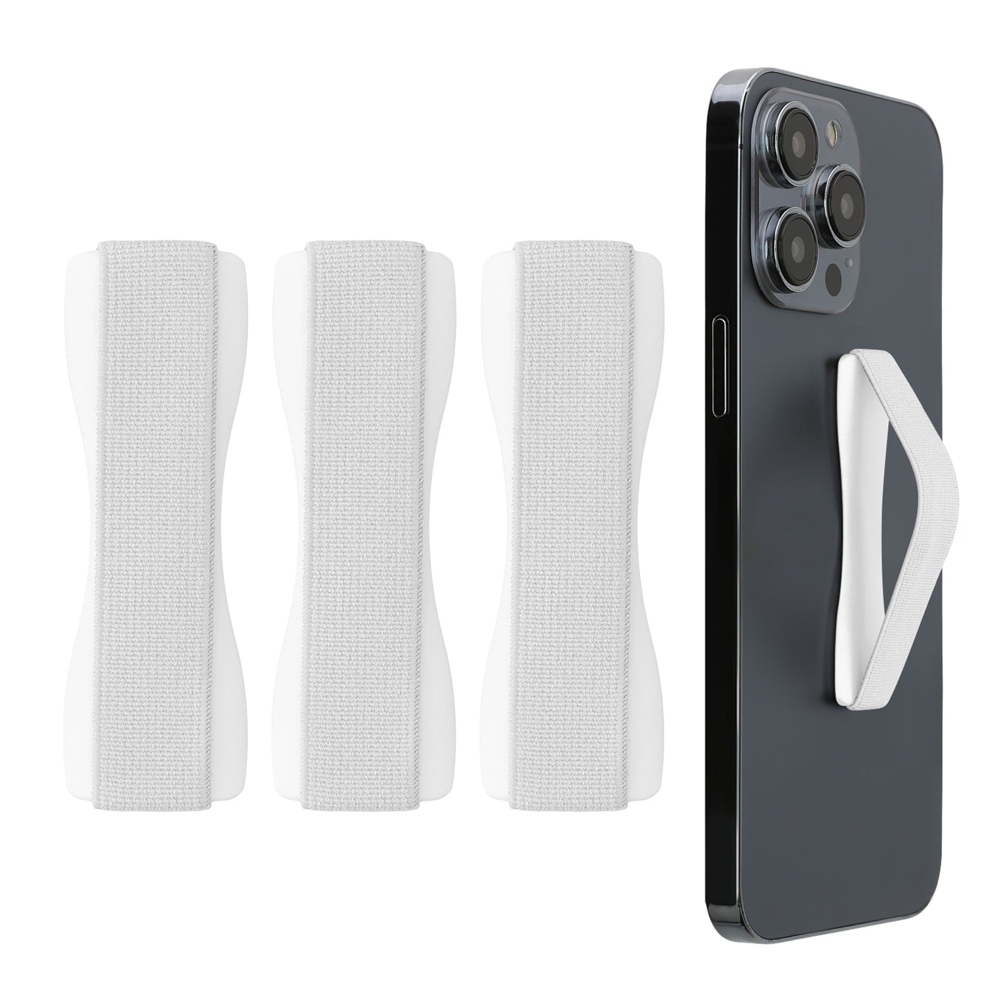 kwmobile Smartphone Finger Holder Set - Mobile Phone Grip Holder One-Hand Operation - 3x Mobile Phone Holder