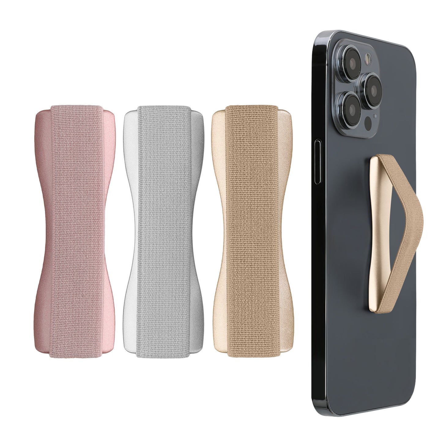 kwmobile Smartphone Finger Holder Set - Mobile Phone Grip Holder One-Hand Operation - 3x Mobile Phone Holder