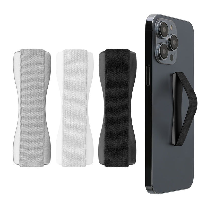 kwmobile Smartphone Finger Holder Set - Mobile Phone Grip Holder One-Hand Operation - 3x Mobile Phone Holder