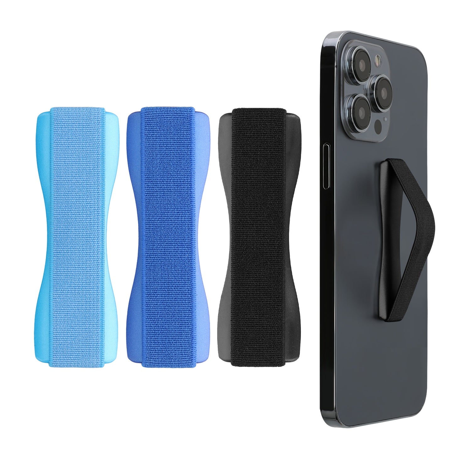 kwmobile Smartphone Finger Holder Set - Mobile Phone Grip Holder One-Hand Operation - 3x Mobile Phone Holder