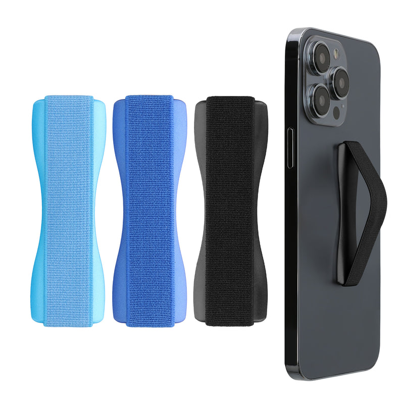 kwmobile Smartphone Finger Holder Set - Mobile Phone Grip Holder One-Hand Operation - 3x Mobile Phone Holder