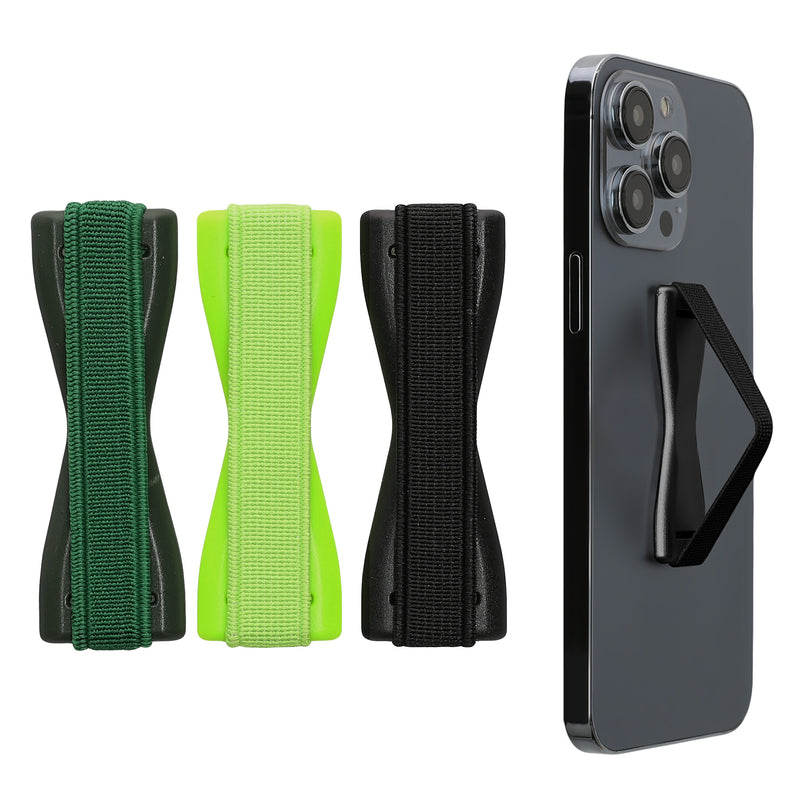 kwmobile Smartphone Finger Holder Set - Mobile Phone Grip Holder One-Hand Operation - 3x Mobile Phone Holder