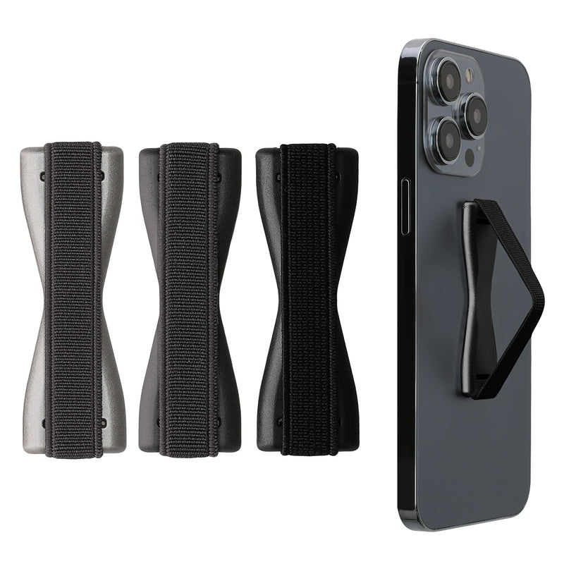 kwmobile Smartphone Finger Holder Set - Mobile Phone Grip Holder One-Hand Operation - 3x Mobile Phone Holder