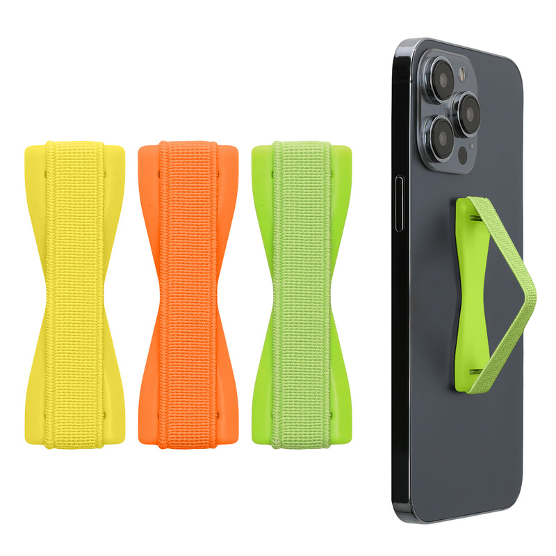 kwmobile Smartphone Finger Holder Set - Mobile Phone Grip Holder One-Hand Operation - 3x Mobile Phone Holder