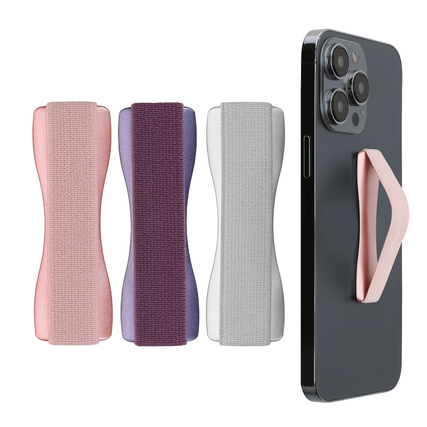 kwmobile Smartphone Finger Holder Set - Mobile Phone Grip Holder One-Hand Operation - 3x Mobile Phone Holder