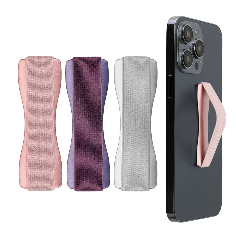 kwmobile Smartphone Finger Holder Set - Mobile Phone Grip Holder One-Hand Operation - 3x Mobile Phone Holder