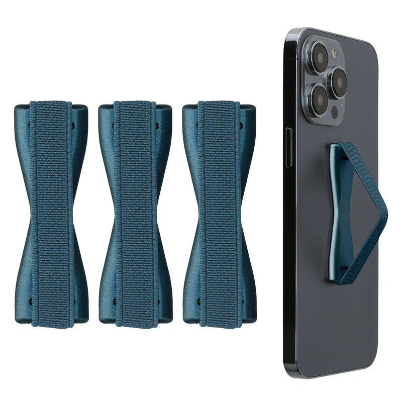 kwmobile Smartphone Finger Holder Set - Mobile Phone Grip Holder One-Hand Operation - 3x Mobile Phone Holder
