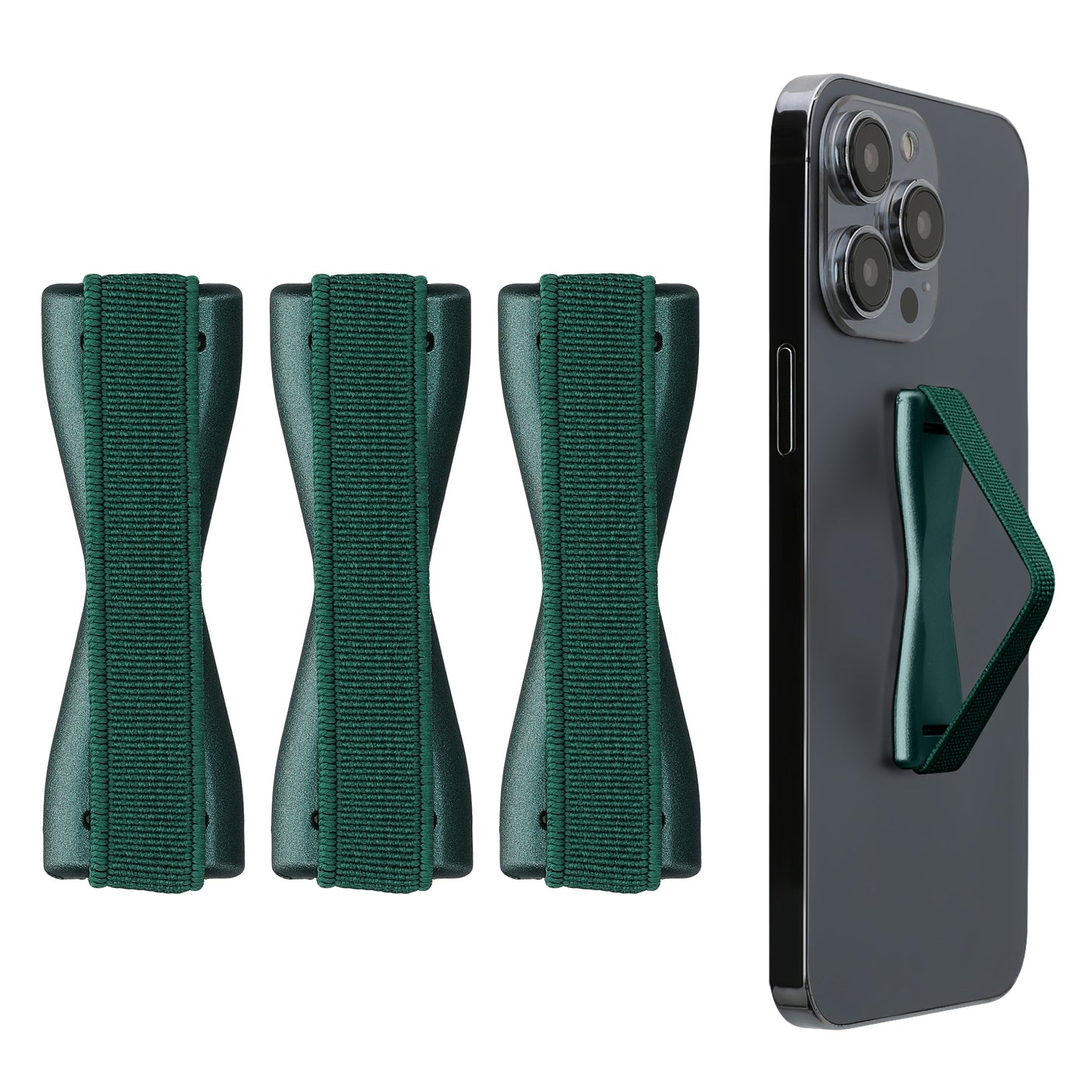 kwmobile Smartphone Finger Holder Set - Mobile Phone Grip Holder One-Hand Operation - 3x Mobile Phone Holder