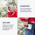 kwmobile Smartphone Finger Holder Set - Mobile Phone Grip Holder One-Hand Operation - 3x Mobile Phone Holder
