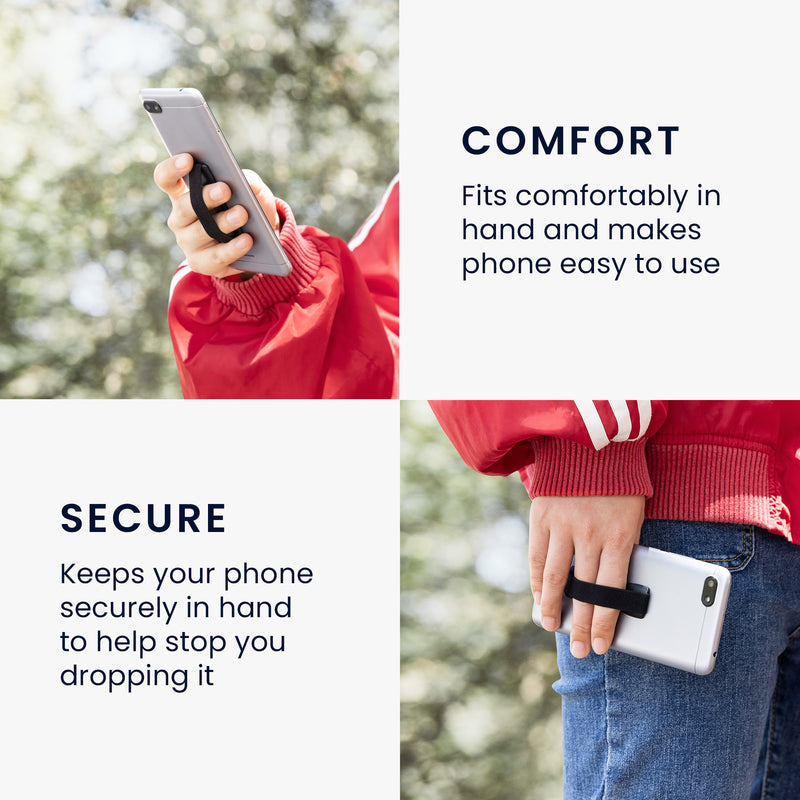 kwmobile Smartphone Finger Holder Set - Mobile Phone Grip Holder One-Hand Operation - 3x Mobile Phone Holder