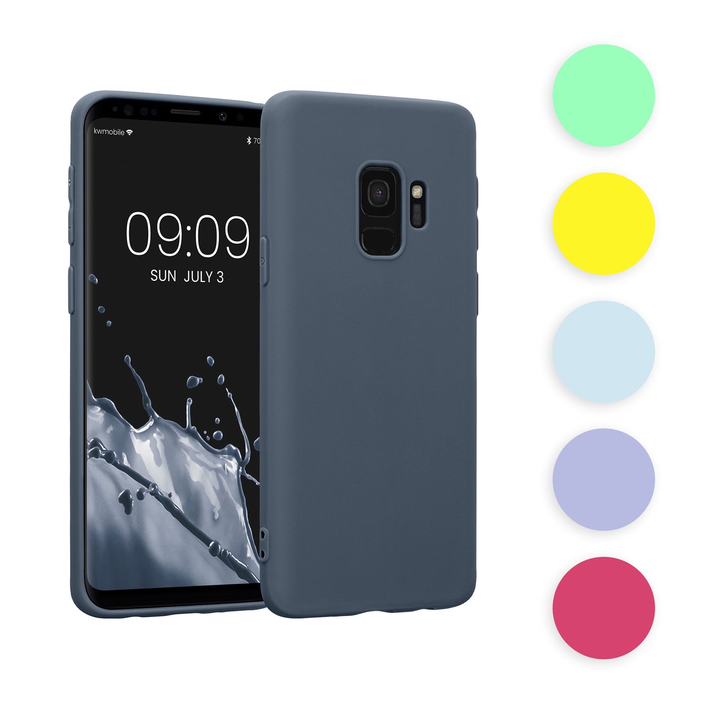 kwmobile Hülle kompatibel mit Samsung Galaxy S9 Hülle - weiches TPU Silikon Case - Cover geeignet für kabelloses Laden - Antique Stone Antique Stone  