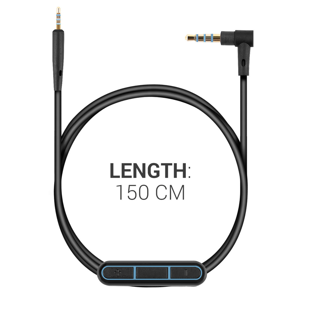 kwmobile Headphone Cable for Bose QuietComfort 35 / 35II / 25 / QC25 / QC35 II / QC35 / On-Ear 2 / OE2 / OE2i / SoundTrue - Replacement Cable Microphone Volume Control - 3.5mm Jack