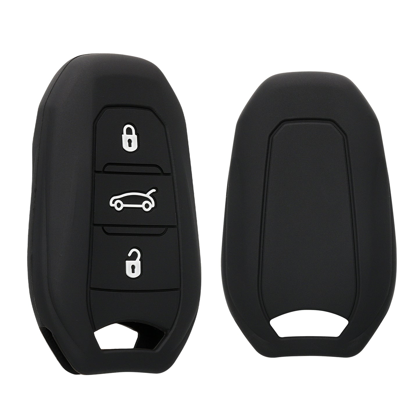 kwmobile Car Key Cover compatible with Peugeot Citroen 3-Button Smart Key (Keyless Go only)