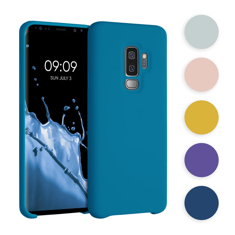 kwmobile Hülle kompatibel mit Samsung Galaxy S9 Plus Hülle - Silikon Handy Case - Handyhülle weiche Oberfläche - kabelloses Laden - Neon Pink Neon Pink  
