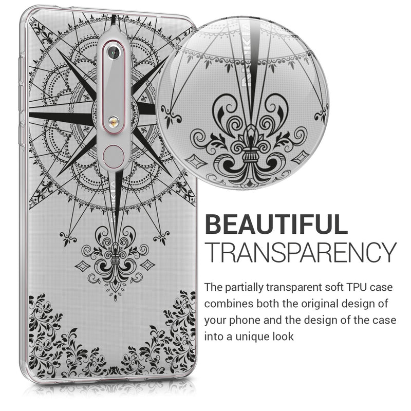 kwmobile Case Compatible with Nokia 6.1 (2018) - Phone Cover - Transparent