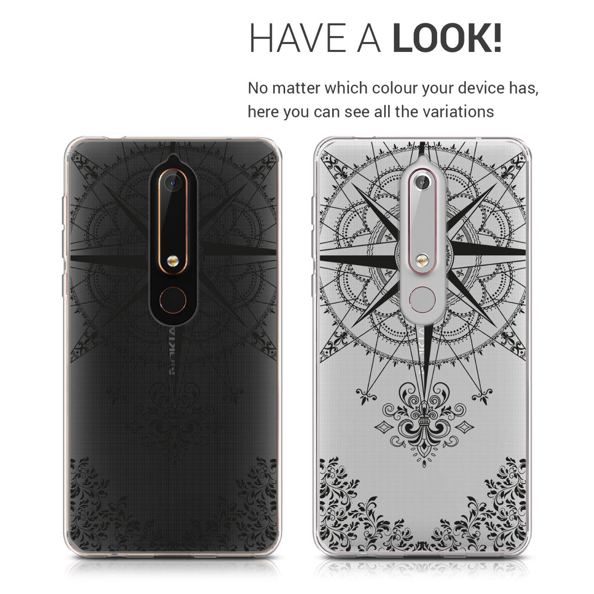 kwmobile Case Compatible with Nokia 6.1 (2018) - Phone Cover - Transparent