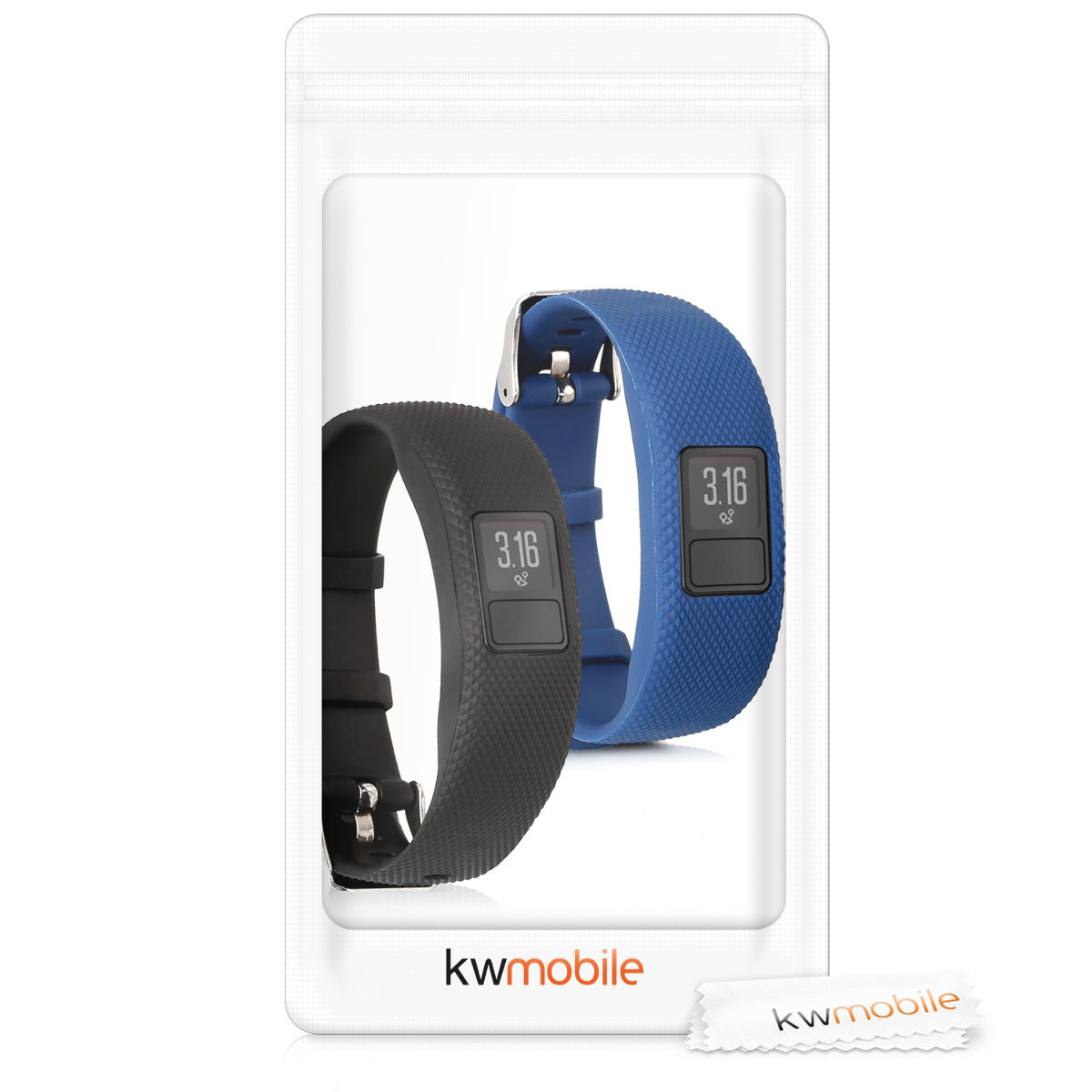kwmobile Watch Strap for Garmin Vivofit 4 Wristband Fitness Tracker Band Set Replacement Strap Smartwatch