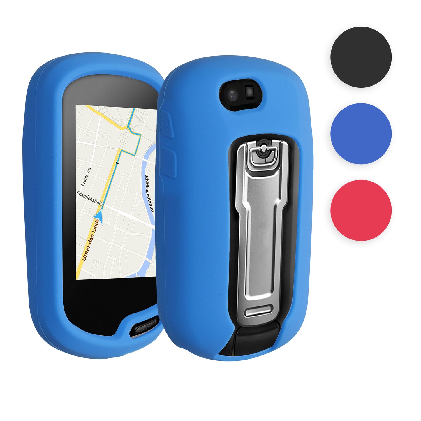 kwmobile Hülle kompatibel mit Garmin Oregon 700 / 750t / 600 / 650 - Schutzhülle für GPS Handgerät in Blau matt Blau matt  