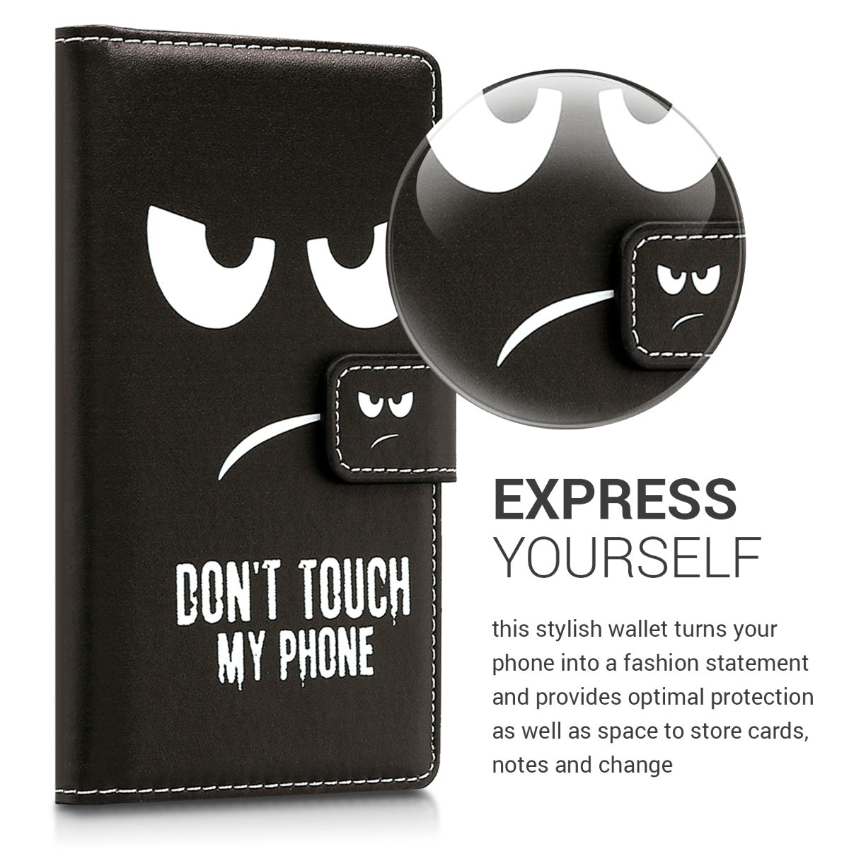 kwmobile Wallet Case compatible with Sony Xperia XA2 Case - Cover with Stand and Card Slots