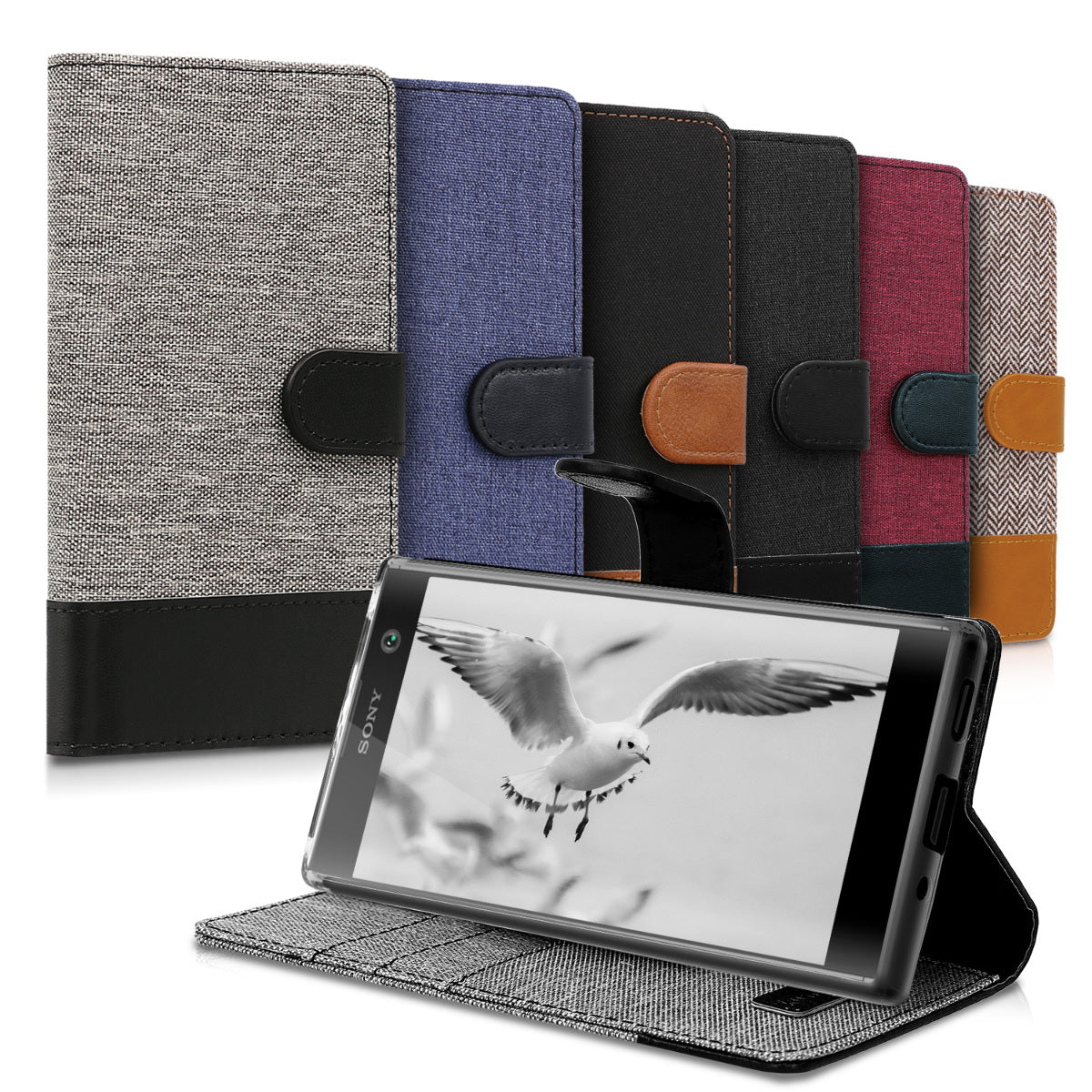 Faux Leather Case compatible with Sony Xperia XA2