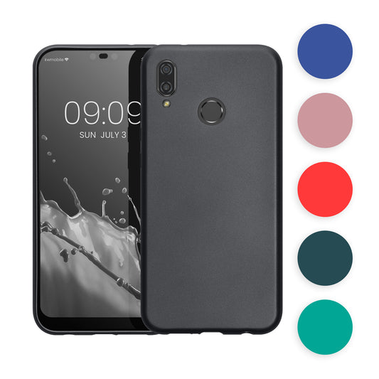 kwmobile Case kompatibel mit Huawei P20 Lite Hülle - Schutzhülle aus Silikon metallisch schimmernd - Handyhülle Metallic Mintgrün Metallic Mintgrün  
