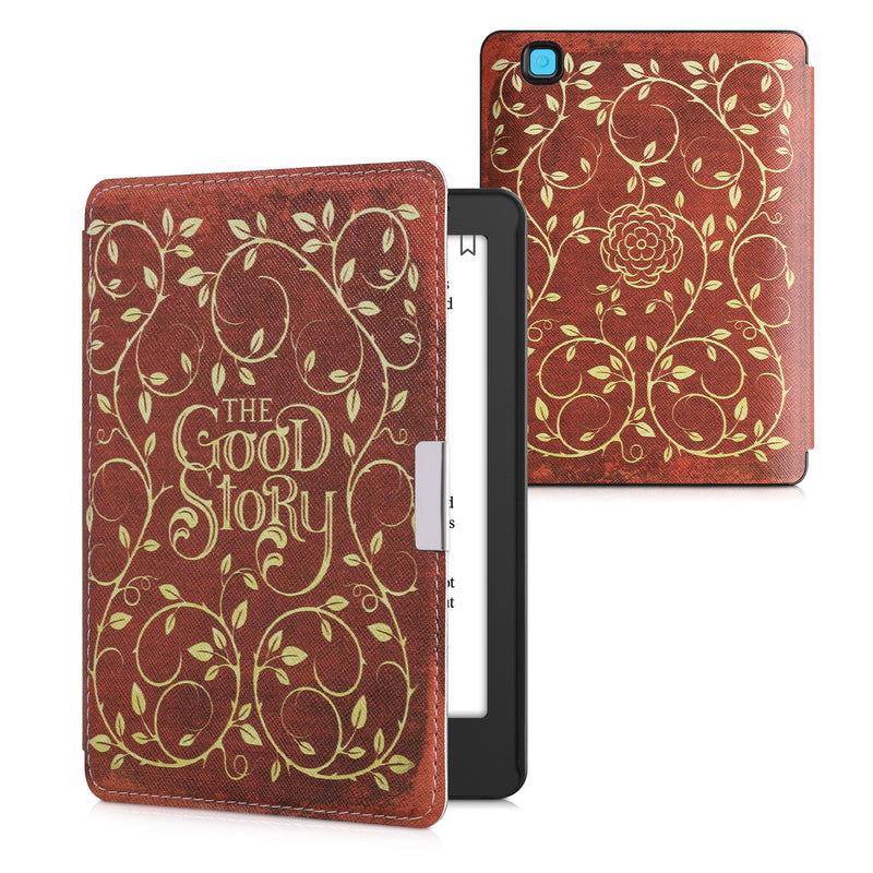 kwmobile Case for Kobo Aura Edition 2 - eReader Flip Cover with Auto Sleep Function - Galaxy Tree Meadow
