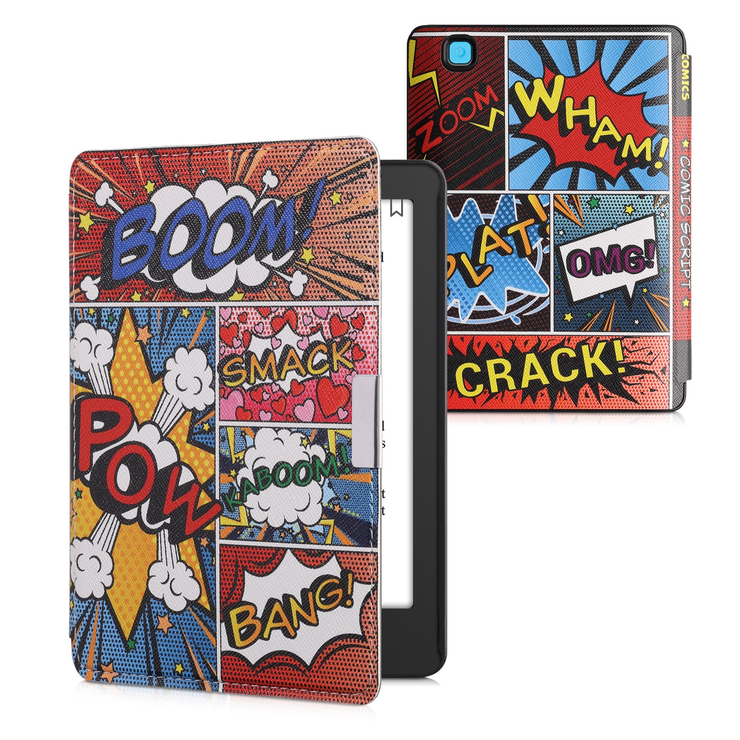 kwmobile Case for Kobo Aura Edition 2 - eReader Flip Cover with Auto Sleep Function - Galaxy Tree Meadow