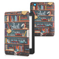 kwmobile Case for Kobo Aura Edition 2 - eReader Flip Cover with Auto Sleep Function - Galaxy Tree Meadow